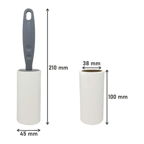 Ролик для чистки одежды Rottnan, 22 см, ручка-полипропилен, ролик-бумага