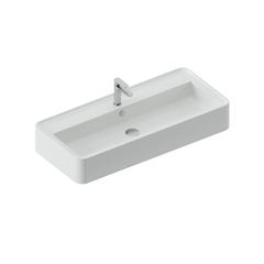 ArtCeram RODOLFO 100 ROL005 01 34 Раковина накладная/подвесная 100х45 см, с 1 отв под смеситель, без слив перелива, цвет белый.+покр SANIGLAZE фото