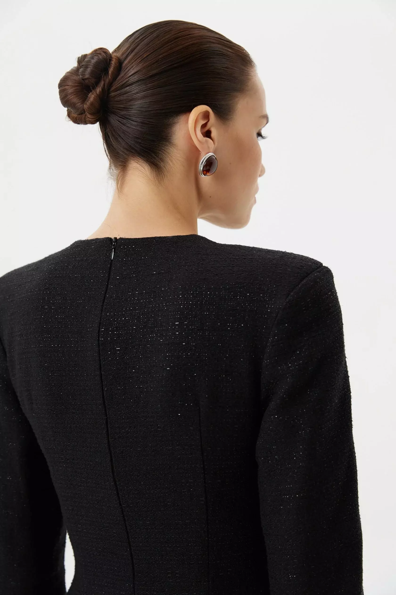 Платье с плечиками,Черный