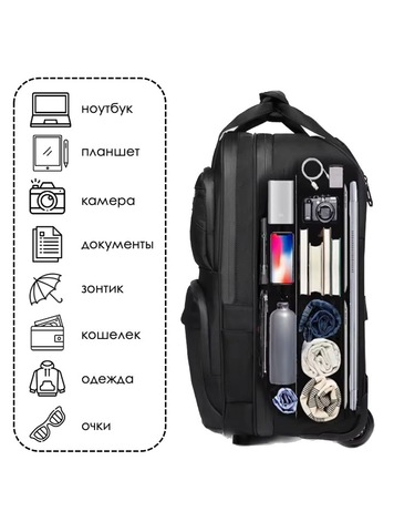 Картинка сумка на колесах Ozuko 9699 Black - 16