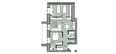 2+ квартира, 57,8 м² / Чистовая отделка