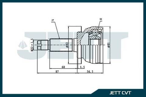 ШРУС внешний JETT V41-3217