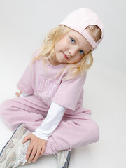 брюки  для девочки  КР 400848/сиреневый 3206 к645