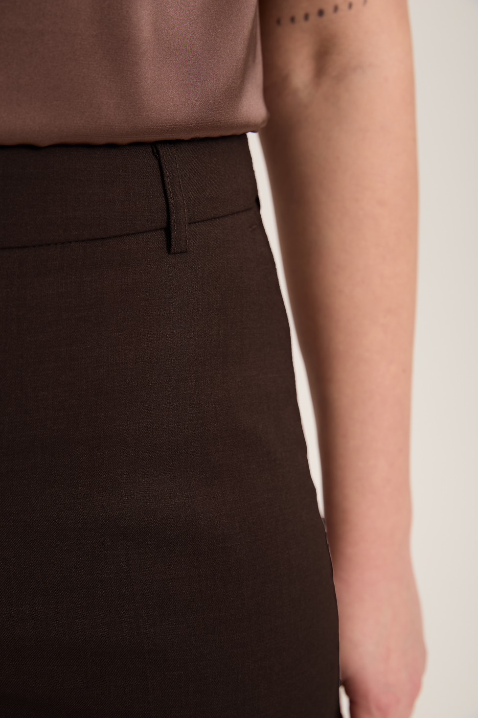 Брюки классические, шоколад