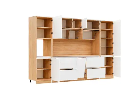 Кухня Карина №2 (Сонома, Белый глянцевый)