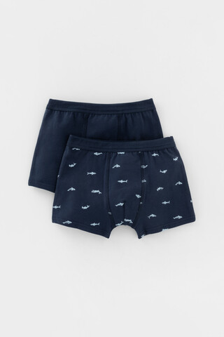 трусы/ уп  для мальчика  К 1980-2уп/морской синий,акулы