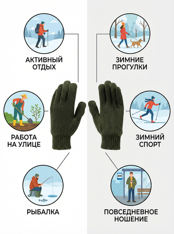 Перчатки п/ш (оливковый)