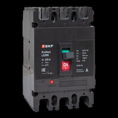 Выключатель автоматический в литом корпусе ProPact LS250 225А 3P 25кА EKF