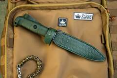 Кожаные ножны Combat олива