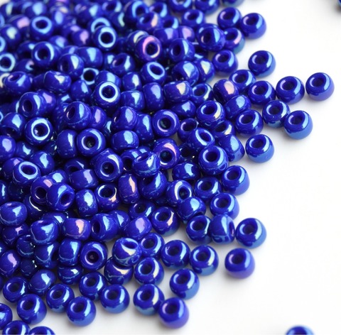 6/0 RR-1945 Бисер круглый Миюки Кобальт непрозрачный глянцевый /Miyuki round 6/0 Opaque luster cobalt