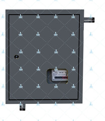 Шкафной газораспределительный пункт ГРПШ-ОХТА-RF-25-1-НП-С6-П1 (серый)