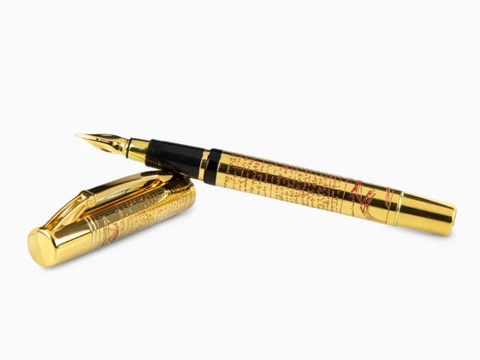 Ручка перьевая Aurora Leonardo da Vinci Gold GT, F (AU-939F)