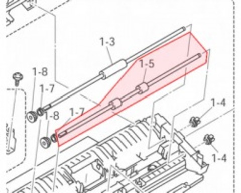 LF6452001 Ролик выхода Brother FAX2820, 2825, 2920, MFC-7220, 7225N (O)