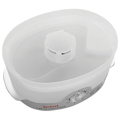 Пароварка TEFAL VC100630, 900 Вт, объем 9 л, механическое управление, 3 яруса, серебристая