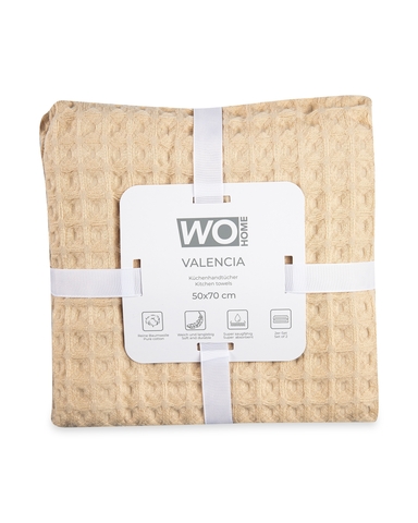 Набор кухонных полотенец 2шт 50х70см Wo Home Valencia бежевый
