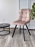 фото 4 Стул CHILLI SQUARE UF912-10B античный бежевый, велюр без пальчиковый/ черный каркас М-City на profcook.ru