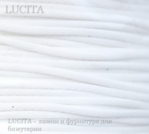 Шнур вощеный, 1 мм, цвет - белый, примерно 85 м ()