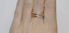 Широкое кольцо из золочёного серебра 10582