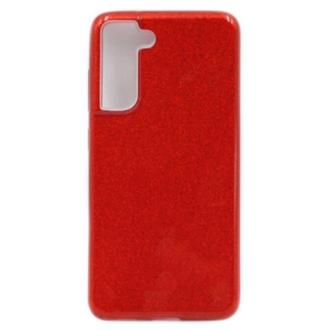 Силиконовый чехол блестящий Sparkle Case Блеск для Samsung Galaxy S21 FE (Красный)