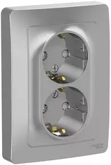 РОЗЕТКА С/У 2-я з/к шт. 16А 250В, алюмин.BLNRS001123