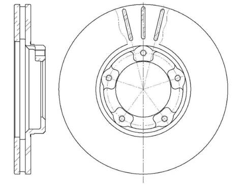 Диск тормозной вентилируемый G-brake  GR-02129