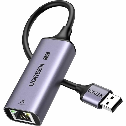 Адаптер UGREEN CM648 (25051) USB-A 3.0 to RJ45 2.5G Ethernet Adapter - Grey