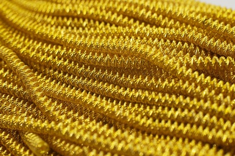 Канитель фигурная, цвет золото, 4 мм, 5 грамм