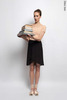 Wrap chiffon skirt 4 lengths | black
