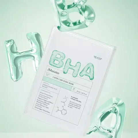 Ультратонкая тканевая маска с BHA-кислотой для очищения пор JMsolution Layer Care Basic Mask
