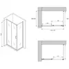 Abber AG30150B-S60B Душевой уголок, 150x60x195, цвет: чёрный