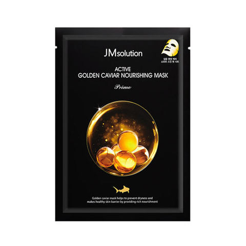 JMsolution Active Golden Caviar Nourishing Mask Prime ультратонкая тканевая маска с золотом и икрой