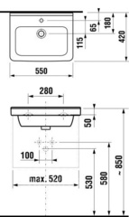 УМЫВАЛЬНИК JIKA CUBITO 55х42