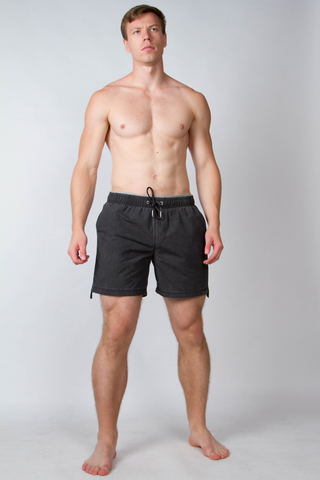 Swim shorts “Dark carbon with short stripe VELIKOROSS”