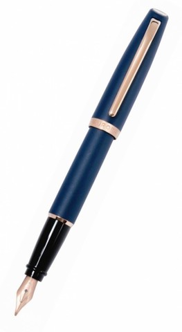 Ручка перьевая Aurora Style, Matte Blue and Rose GT (AU-E20-PBM)