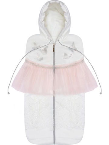 Молочный летний конверт-кокон "Бабочка"