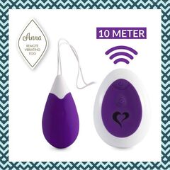 Фиолетовое виброяйцо на радиоуправлении Anna Vibrating Egg Remote - 