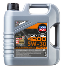 Масло Liqui Moly Top Tec 4200 5W30 SP C3 (4л) синтетика для VW Group