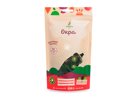 Здоровый овощной перекус из окры, 30г
