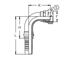 Фитинг DN 16 BSP (Г) 1/2 (90) TIEFFE