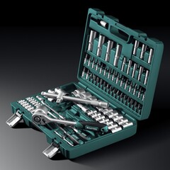 KRAFTOOL X-Drive 94, 94 предм., (1/2?+1/4?), универсальный набор инструмента (27883-H95)