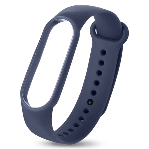 Силиконовый ремешок Silicon Loop для Xiaomi Mi Band 3, 4 (Темно-синий)