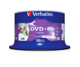 Оптический диск Verbatim DVD+R 4.7GB 16X AZO Wide Inkjet Printable No ID Brand, Spindle, 50 шт