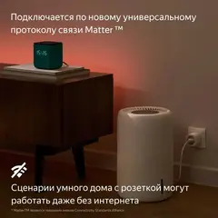 Умная розетка Yandex Matter EUBT Wi-Fi черный (YNDX-00540BLK)