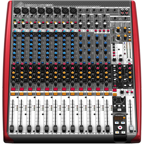 BEHRINGER UFX1604, микшер, USB/Firewire интерфейс (16 in, 4 out), 16 входов, 4 шины, процессор эффектов, 16-канальный рекордер