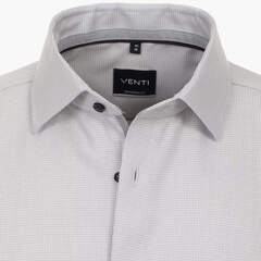 Сорочка мужская Venti Modern Fit 634079600-700 серая из фактурной ткани, короткий рукав