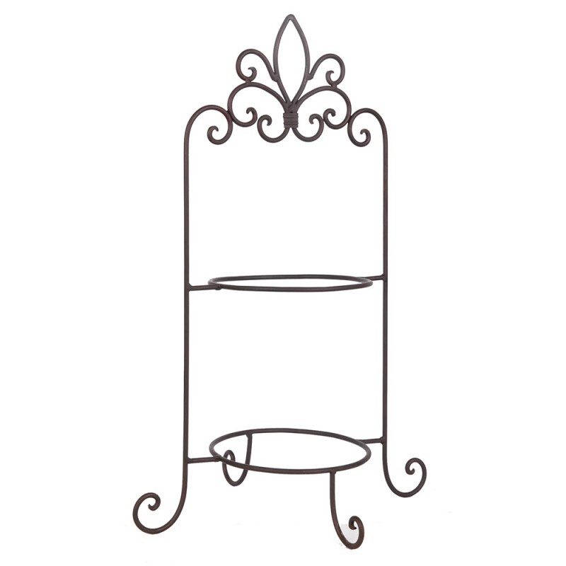 Этажерка для 2 тарелок, металл, 38x30x57 см