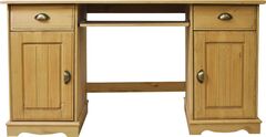 Письменный стол Клаудиа с ящиками тумбой из массива сосны, бейц