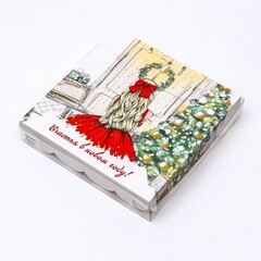 Коробка для печенья «Новогодний подарок для тебя», 15×15×3 см