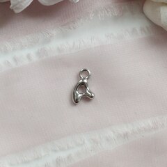 УЦЕНКА!!! Буква A, родий, 13 мм, 1 шт, У004