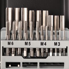 Набор метчиков комплектных M3 -M12 HSS-G DIN352 21пр Terrax by Ruko A245006